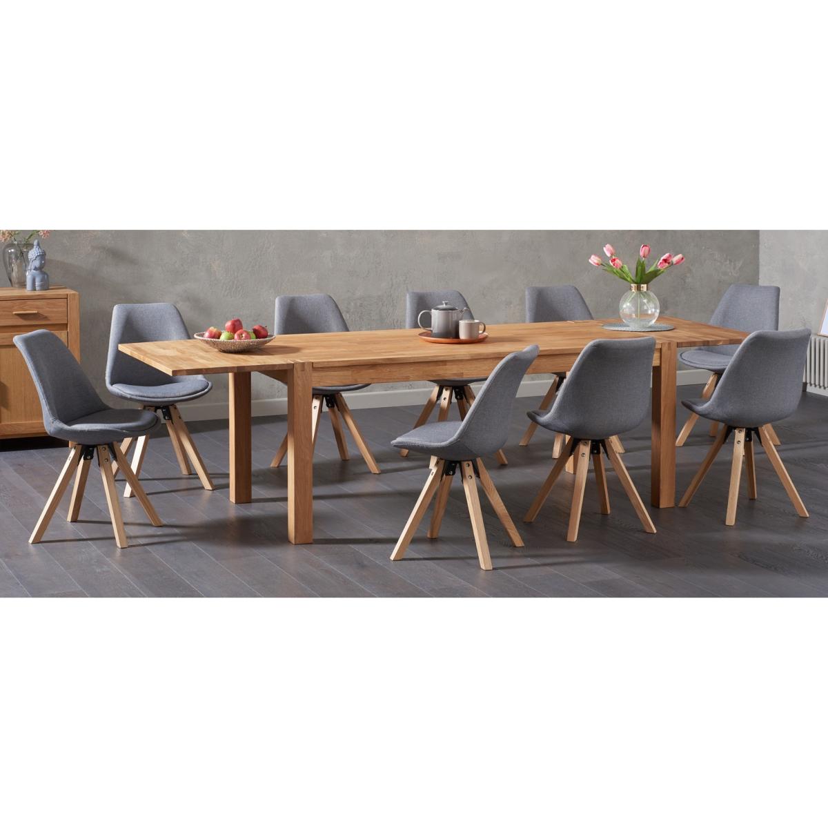 Oscar Dark Grey Fabric Square Leg Dining Chairs - Dark Grey – image 4