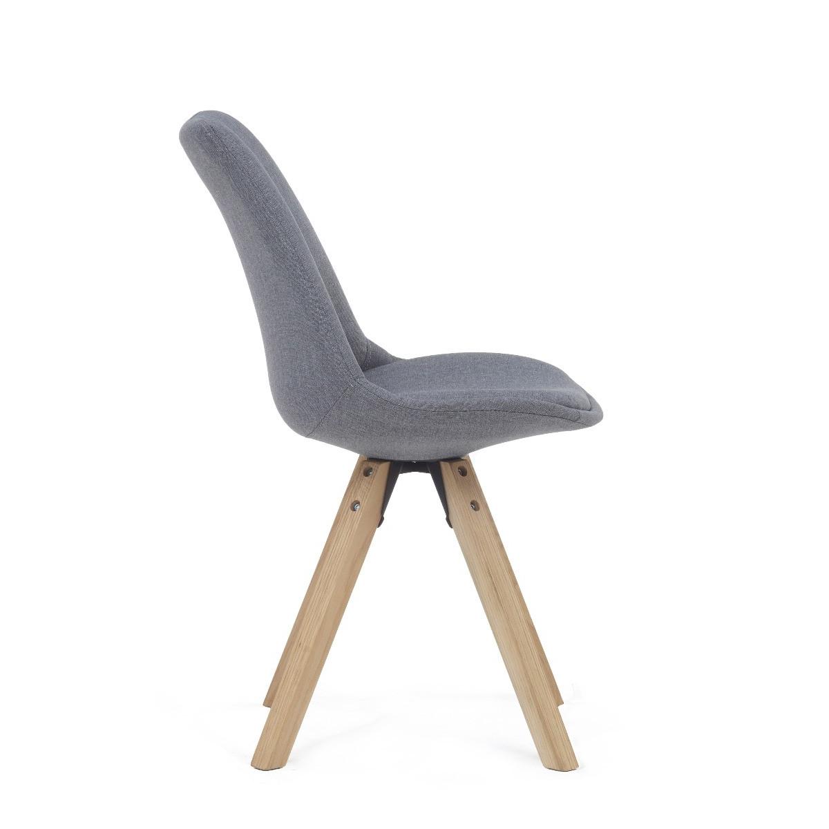 Oscar Dark Grey Fabric Square Leg Dining Chairs - Dark Grey – image 5