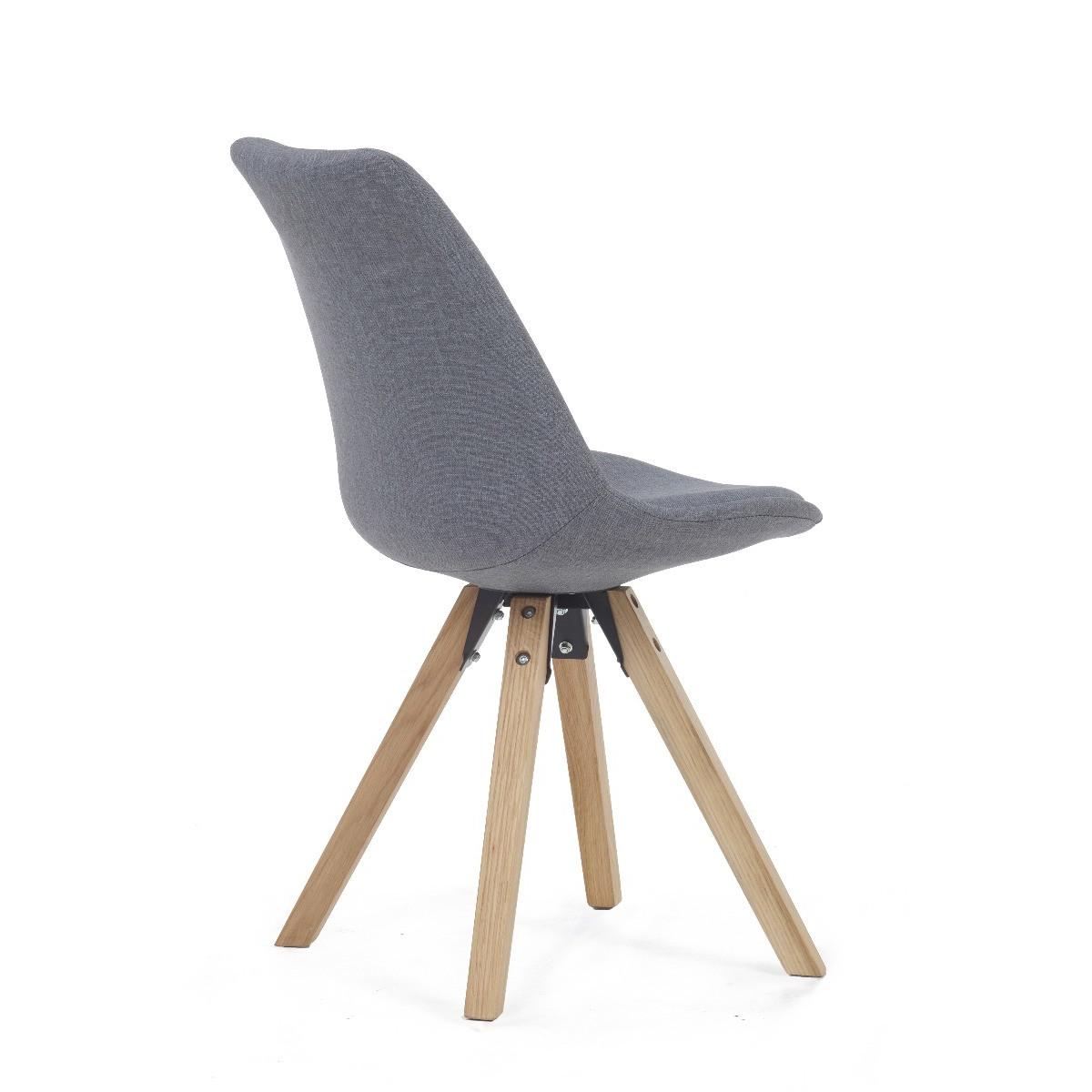 Oscar Dark Grey Fabric Square Leg Dining Chairs - Dark Grey – image 7