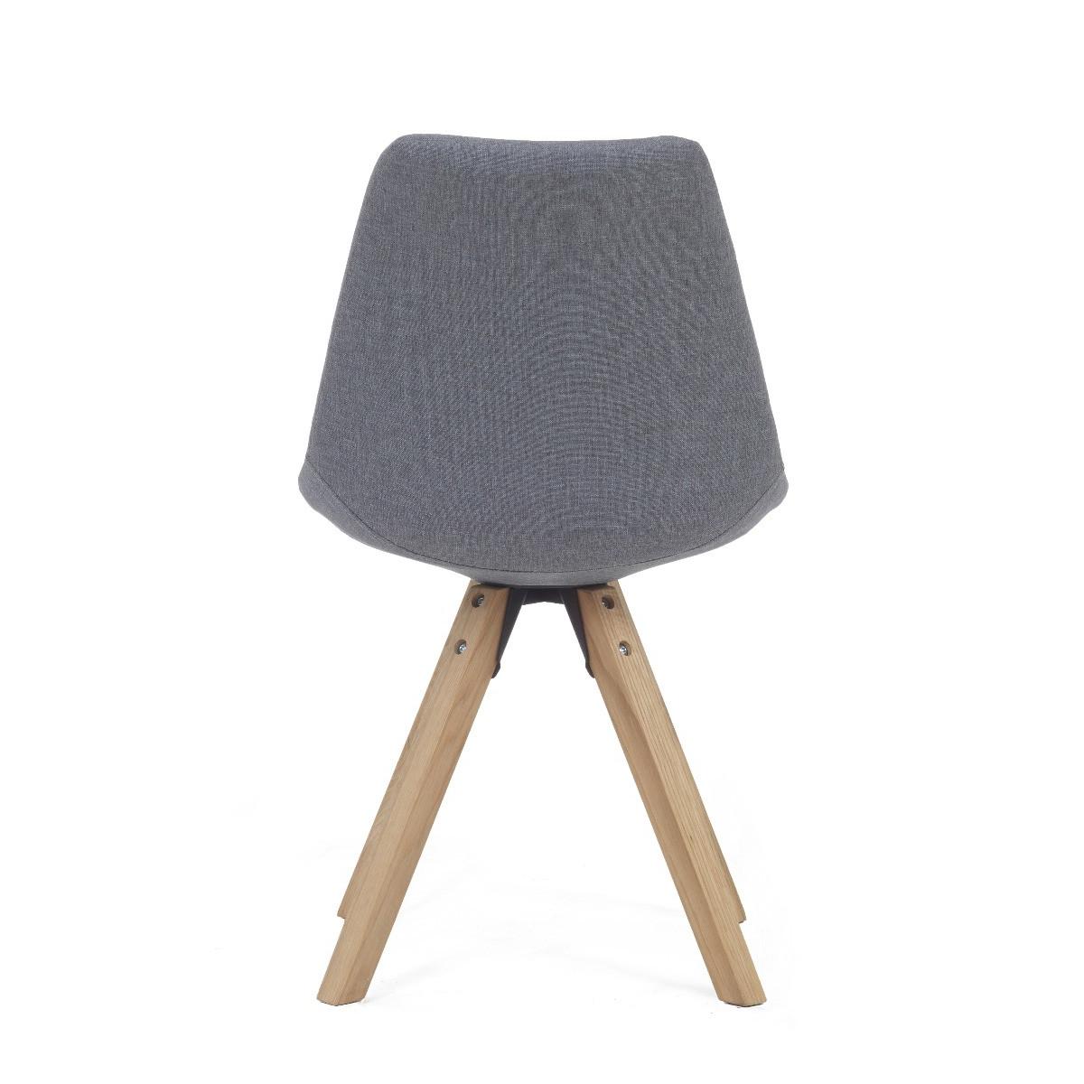 Oscar Dark Grey Fabric Square Leg Dining Chairs - Dark Grey – image 9