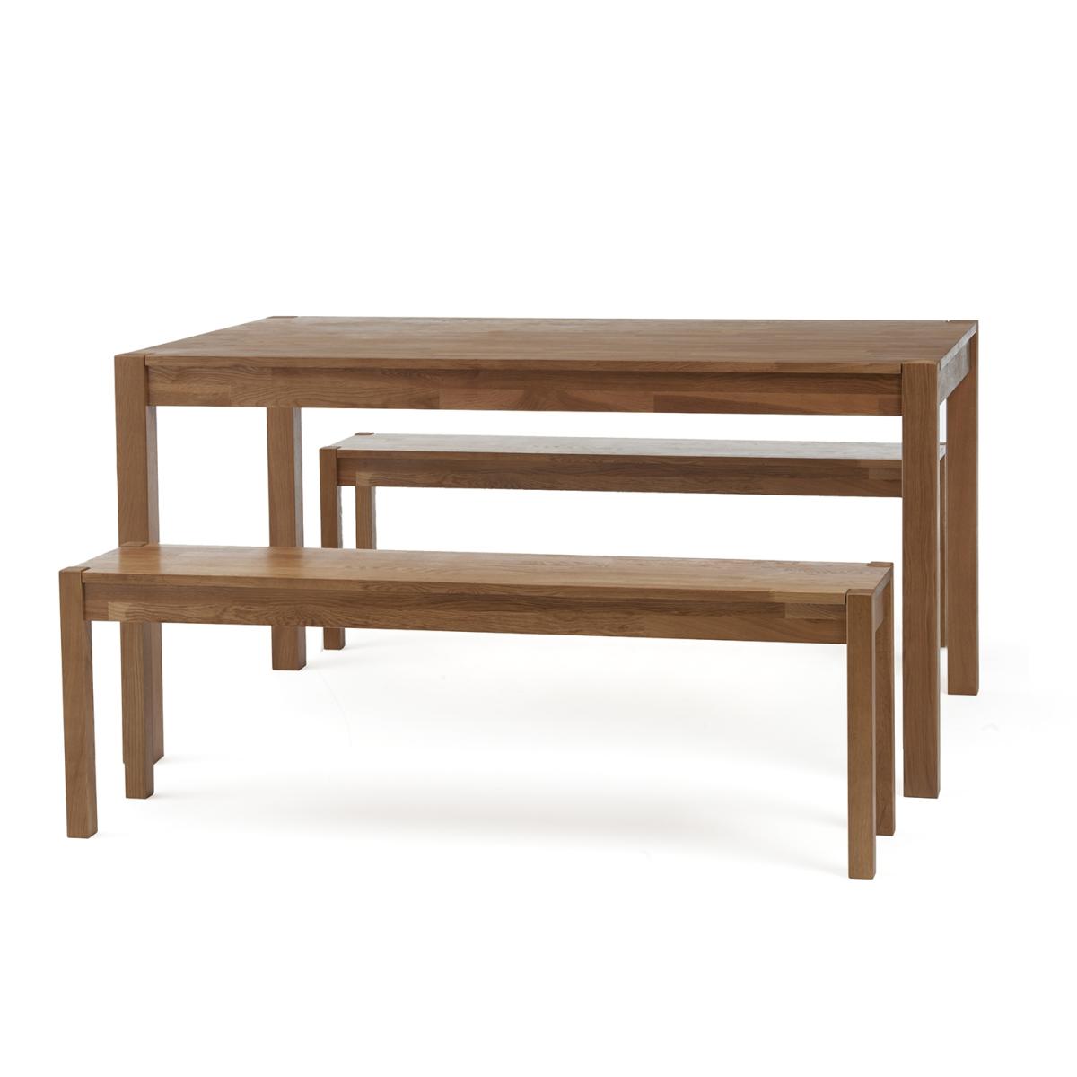 Oxford 150cm Solid Oak Dining Table with Benches – image 14