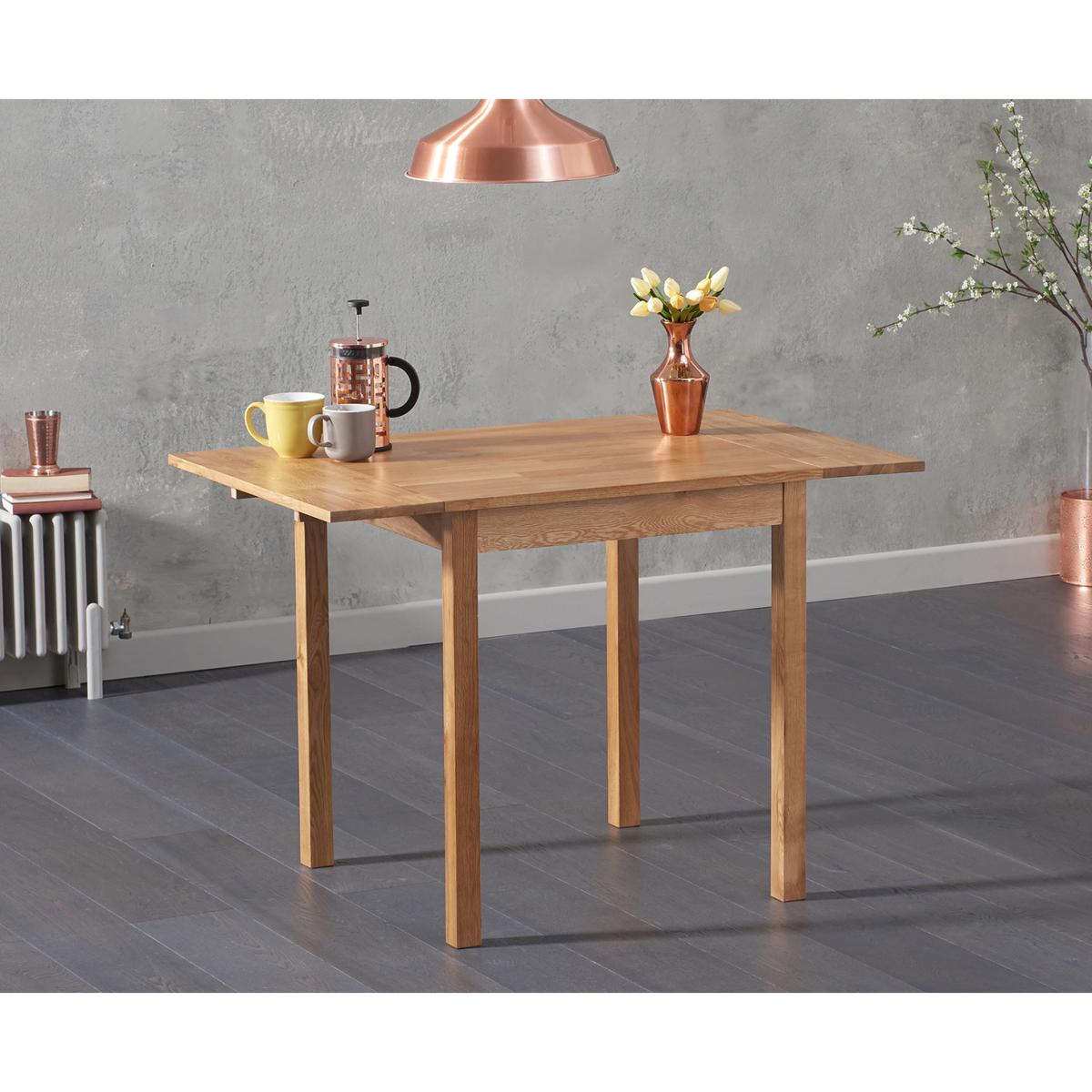 Oxford 70cm Solid Oak Extending Dining Table with Juliette Fabric Chairs - Grey, 2 Chairs – image 5
