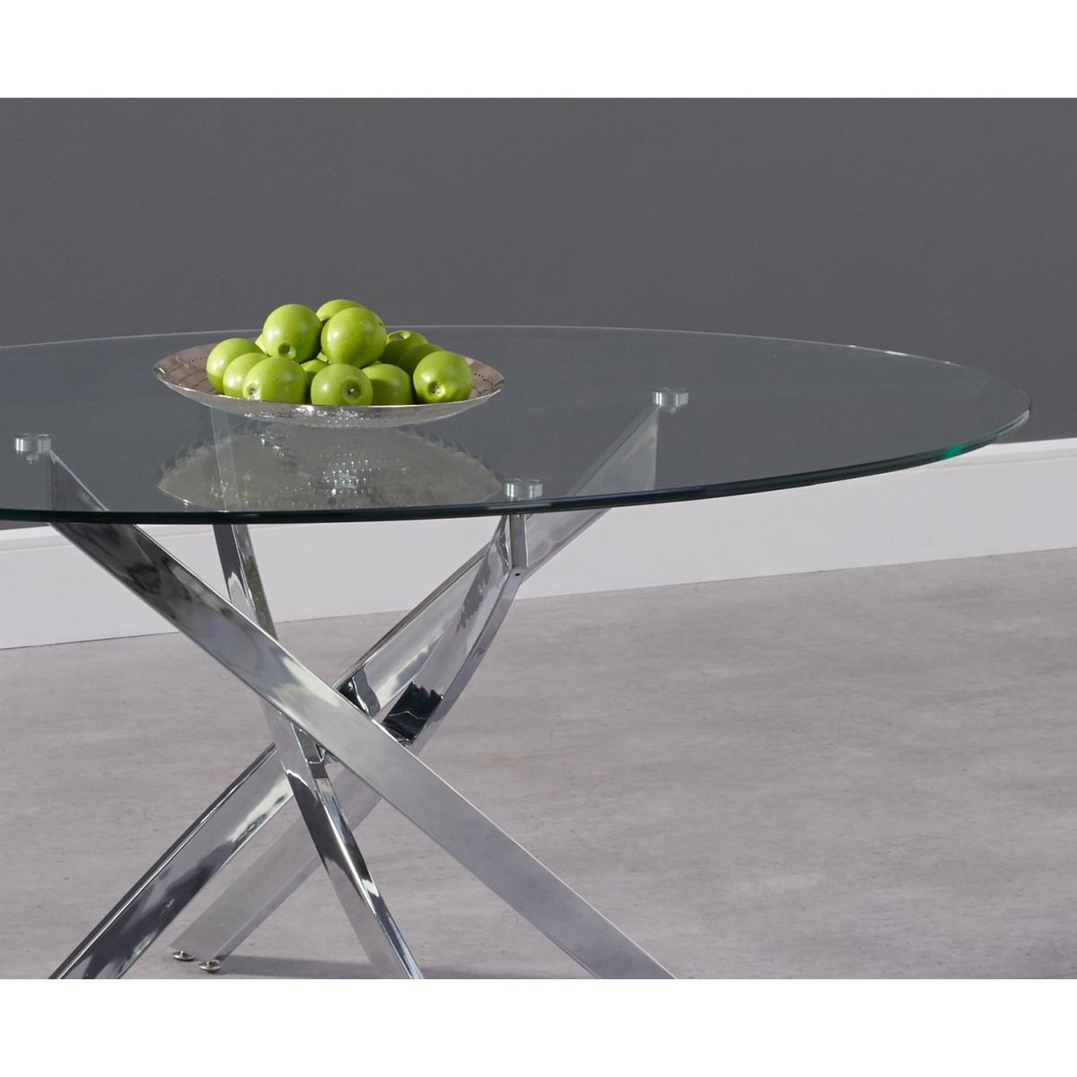 Denver 165cm Oval Glass Dining Table with Helsinki Faux Leather Chairs – image 4