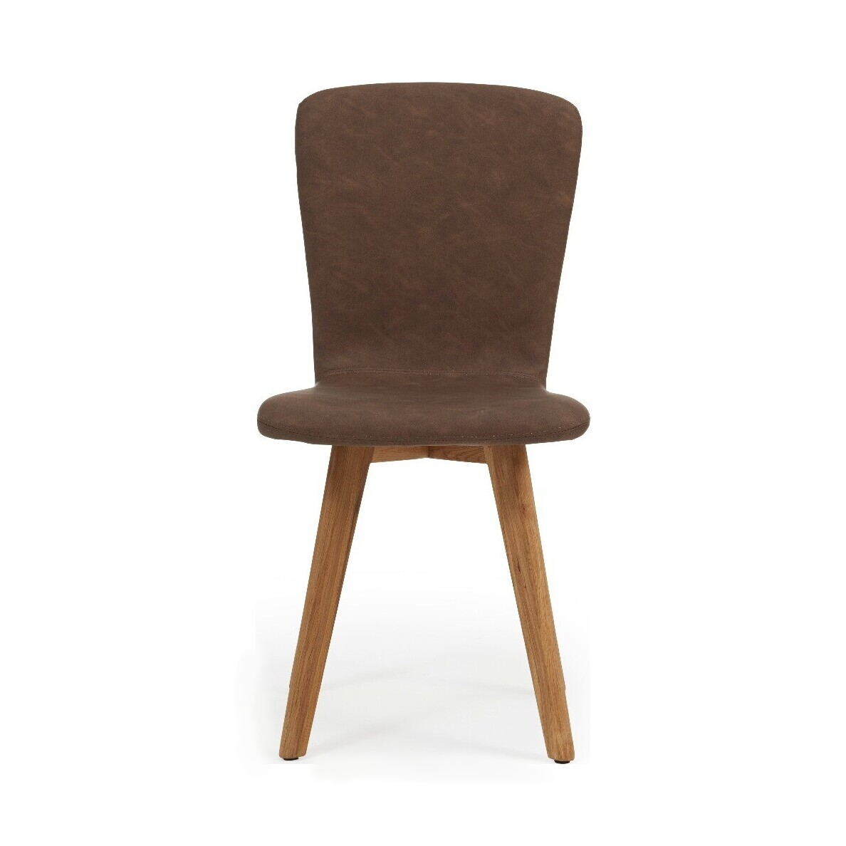 Tivoli Retro Faux Leather Brown Dining Chairs – image 2