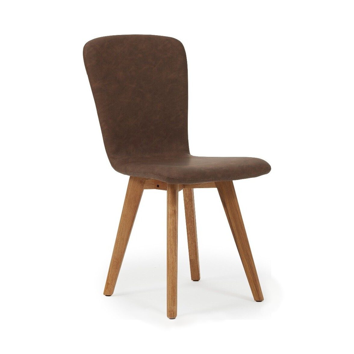 Tivoli Retro Faux Leather Brown Dining Chairs – image 1