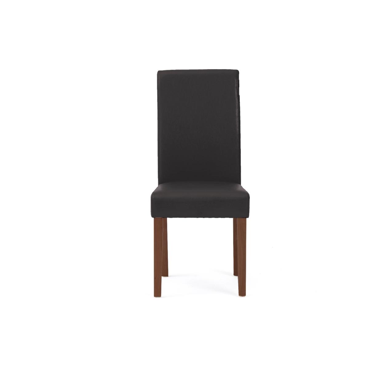 Albany Brown Dark Leg Faux Leather Dining Chairs – image 11