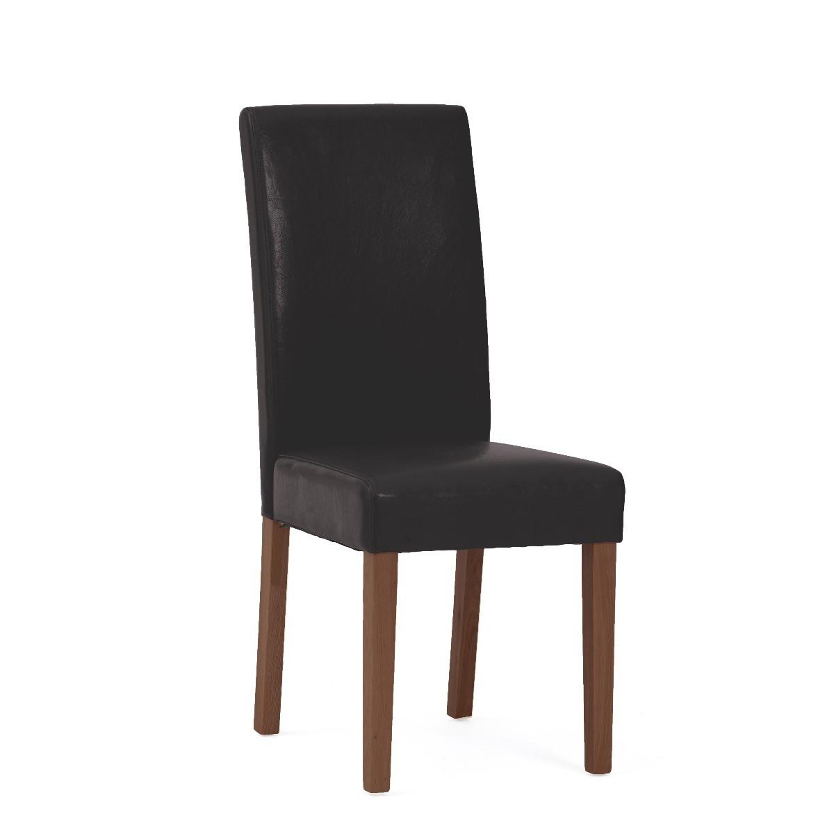 Albany Brown Dark Leg Faux Leather Dining Chairs – image 3