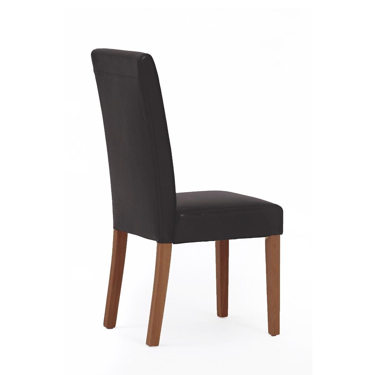 Albany Brown Dark Leg Faux Leather Dining Chairs – image 5