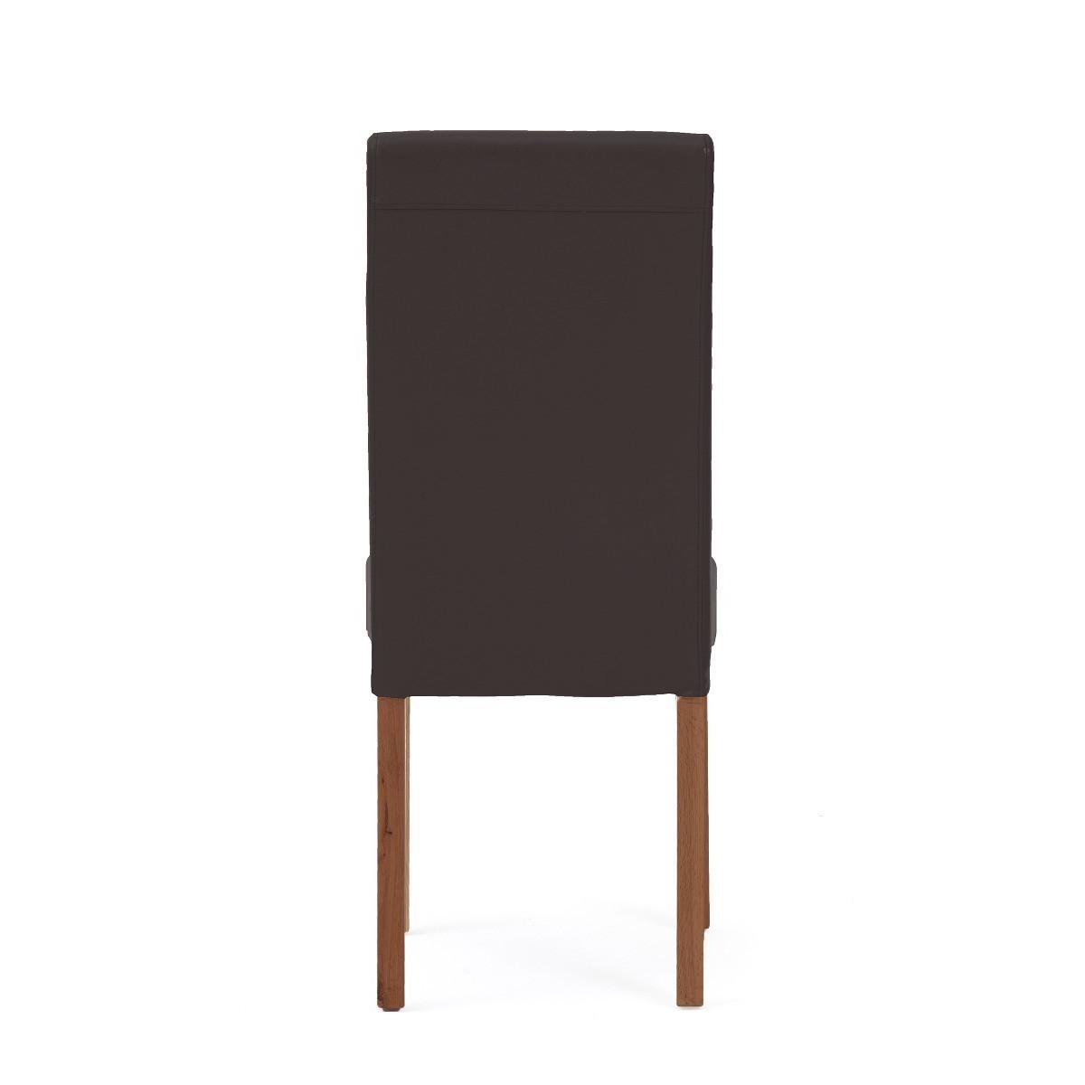 Albany Brown Dark Leg Faux Leather Dining Chairs – image 6