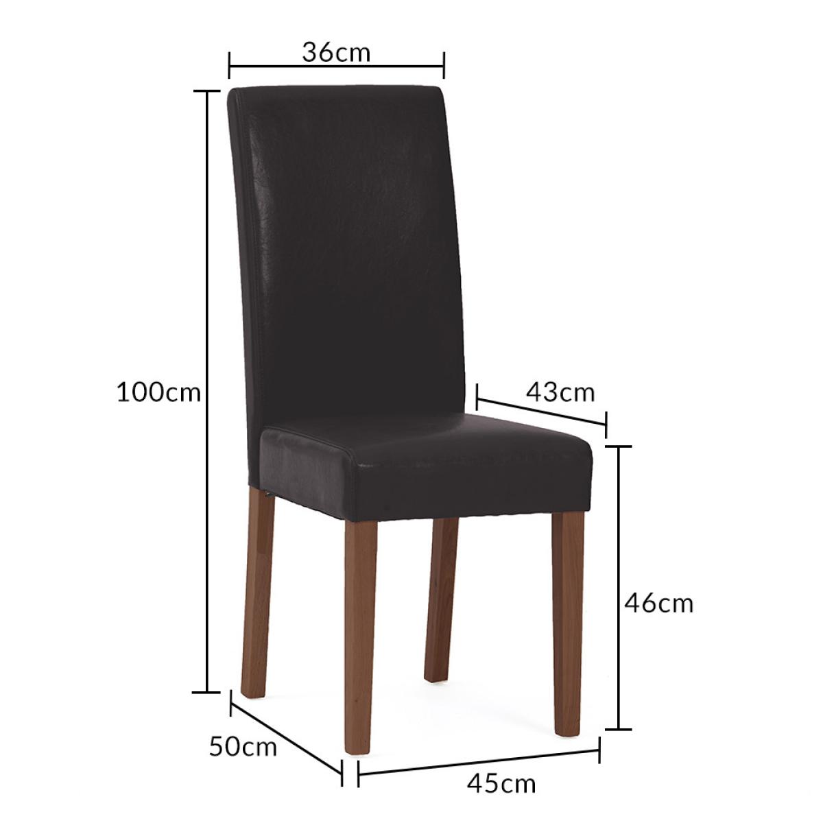 Albany Brown Dark Leg Faux Leather Dining Chairs – image 10