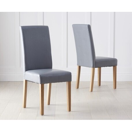 Albany Grey Faux Leather Dining Chairs – image 3