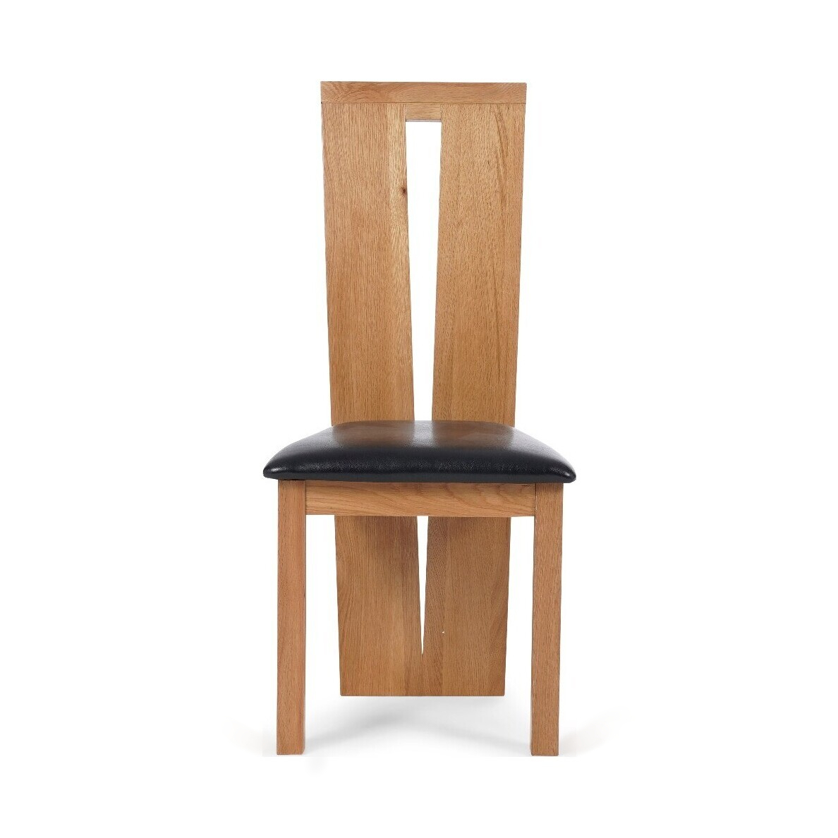 Montreal Solid Oak and Brown Dining Chairs – image 2