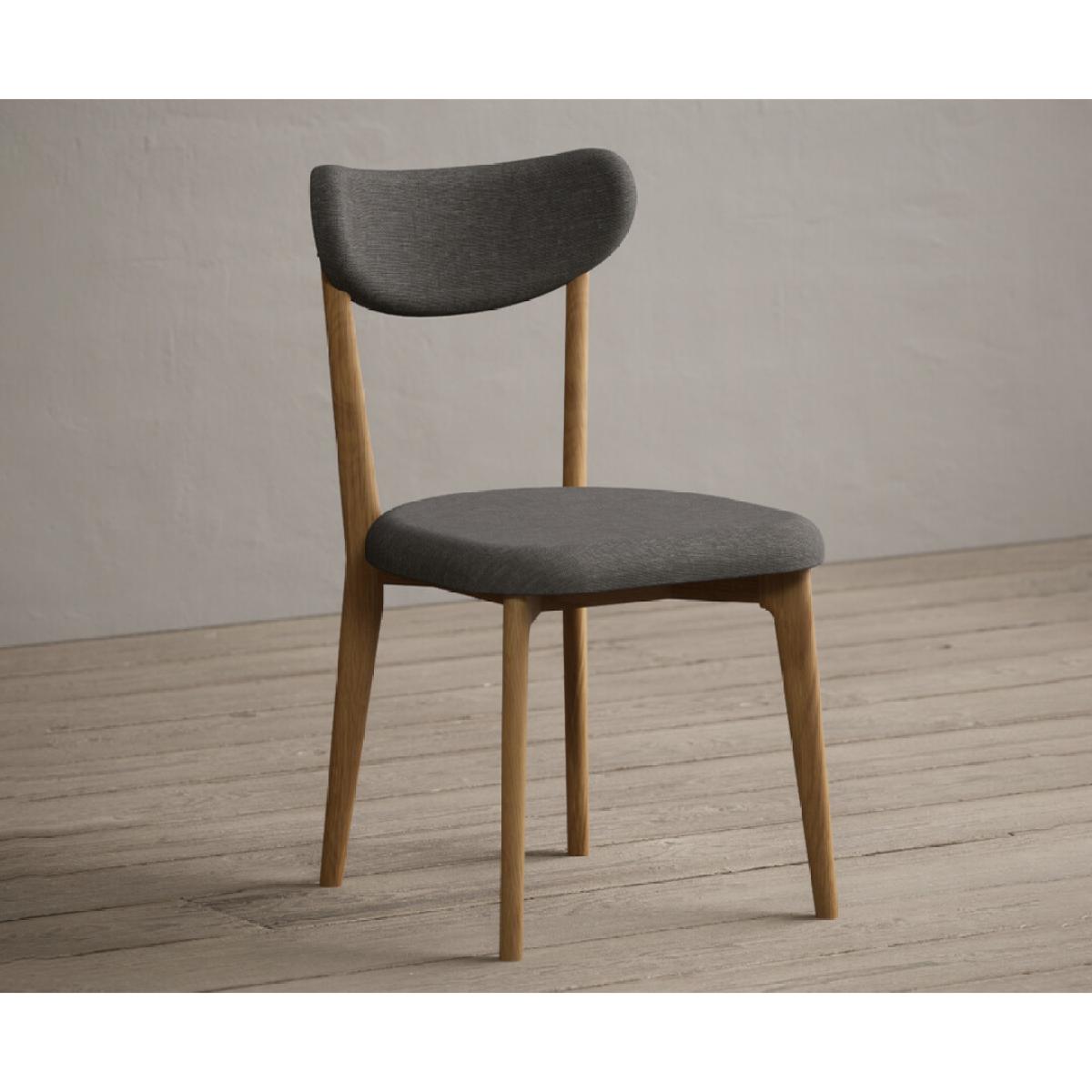 Nordic Grey Linen Dining Chairs – image 2