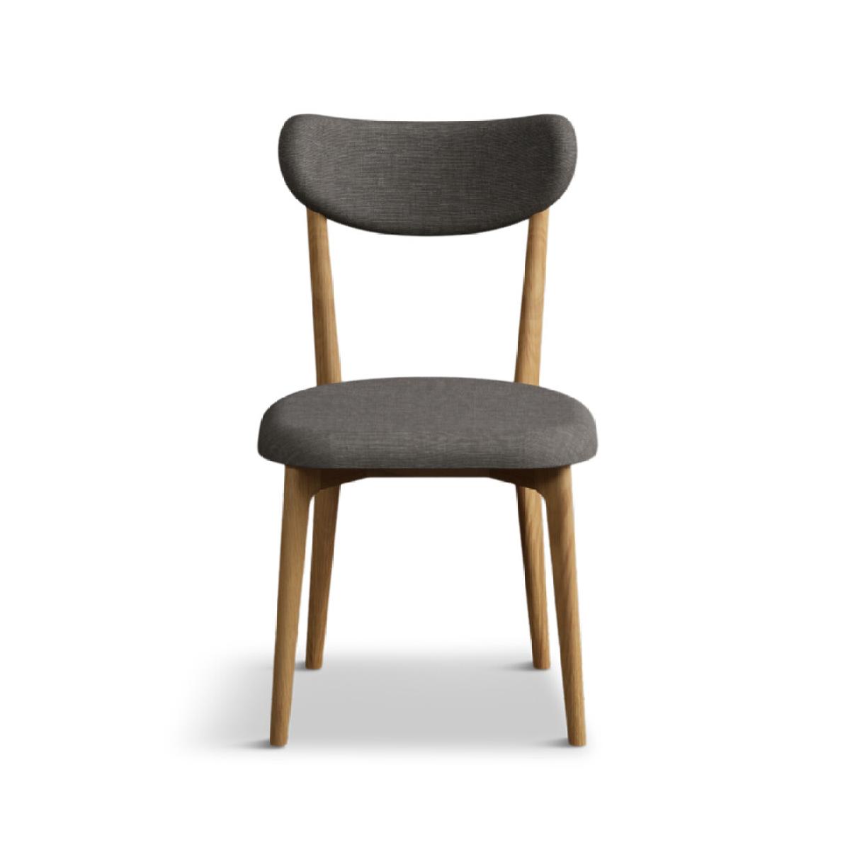 Nordic Grey Linen Dining Chairs – image 4