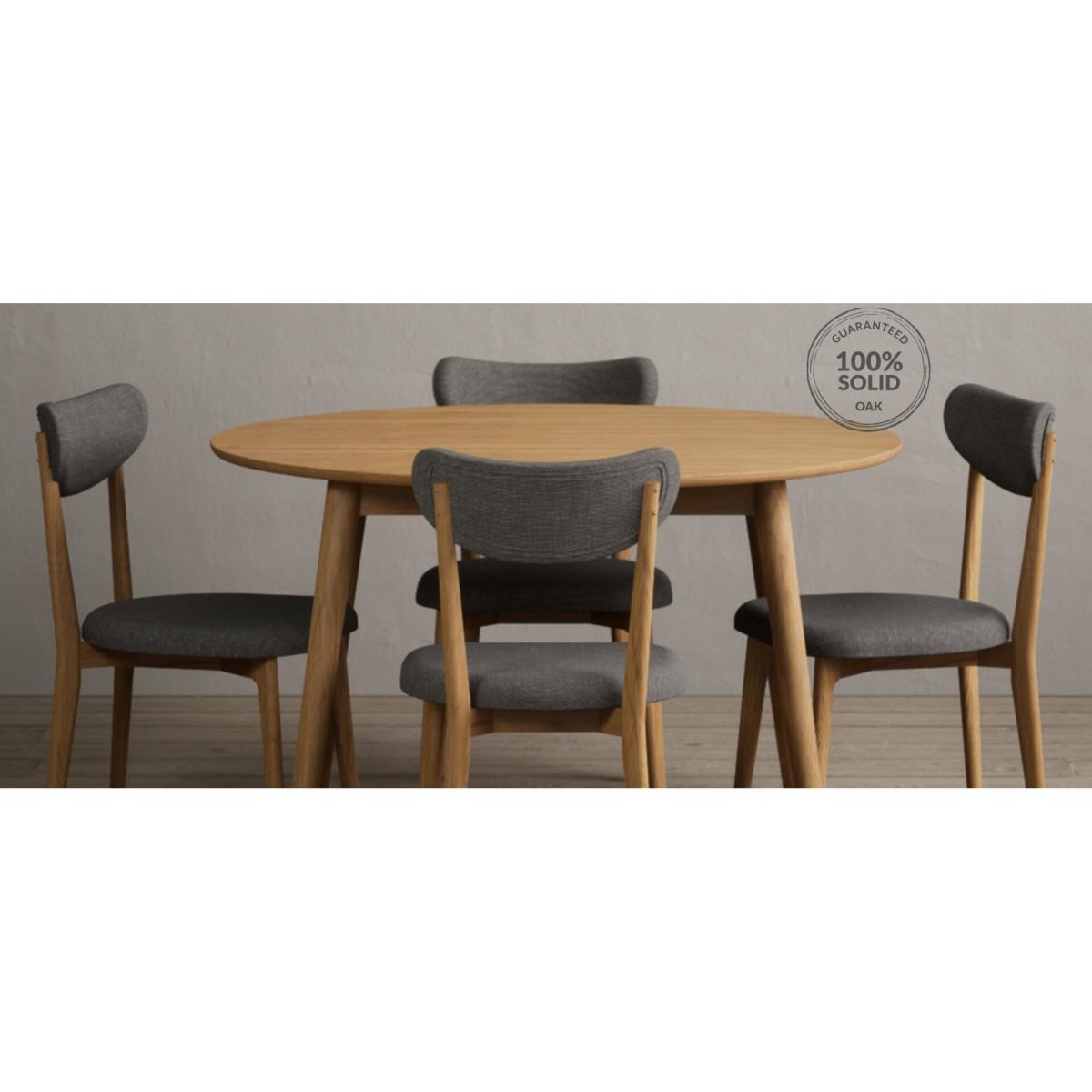 Nordic Grey Linen Dining Chairs – image 6