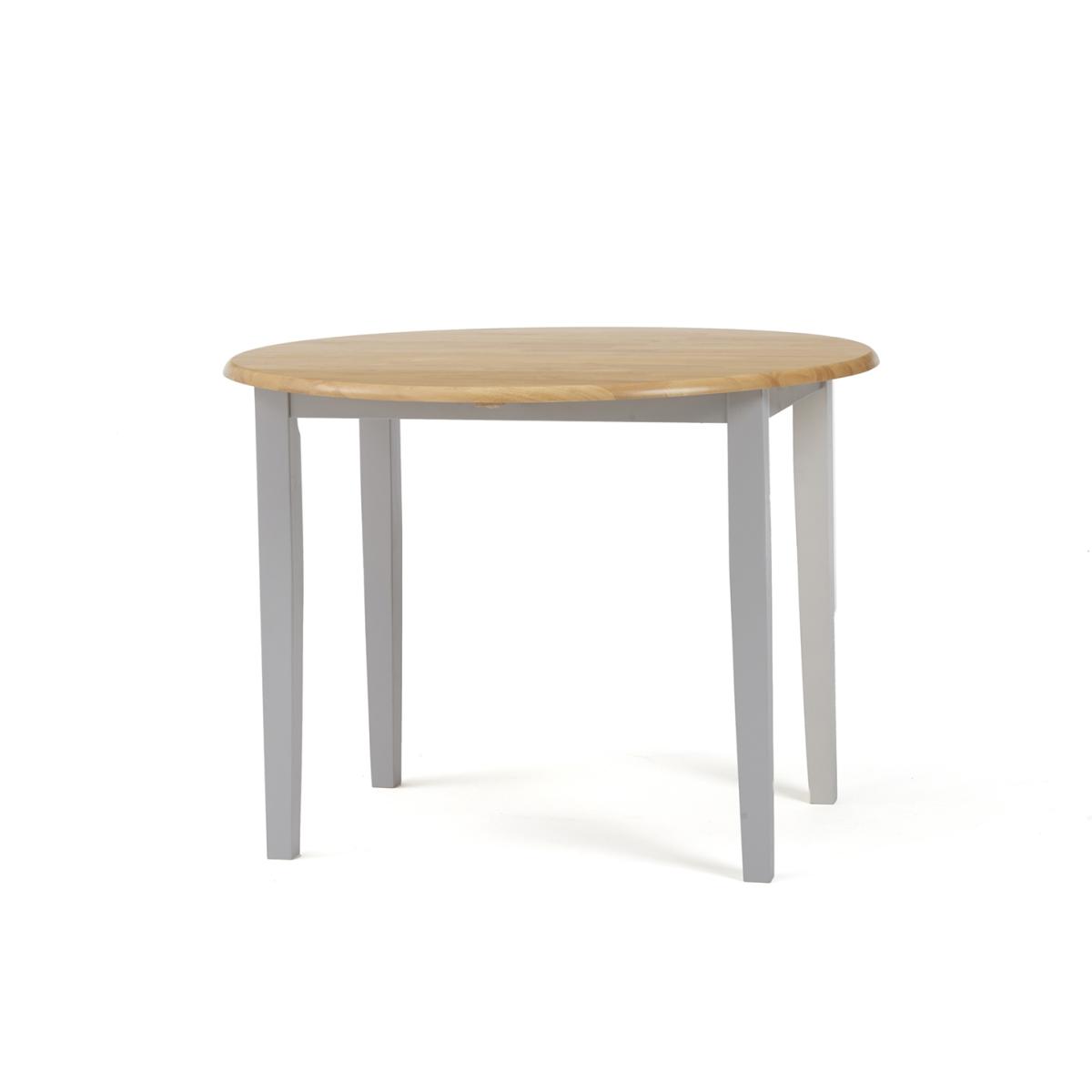 Genoa Oak and Grey 100cm Drop Leaf Extending Dining Table and Chairs - Oak and Grey, 4 Chairs – image 11
