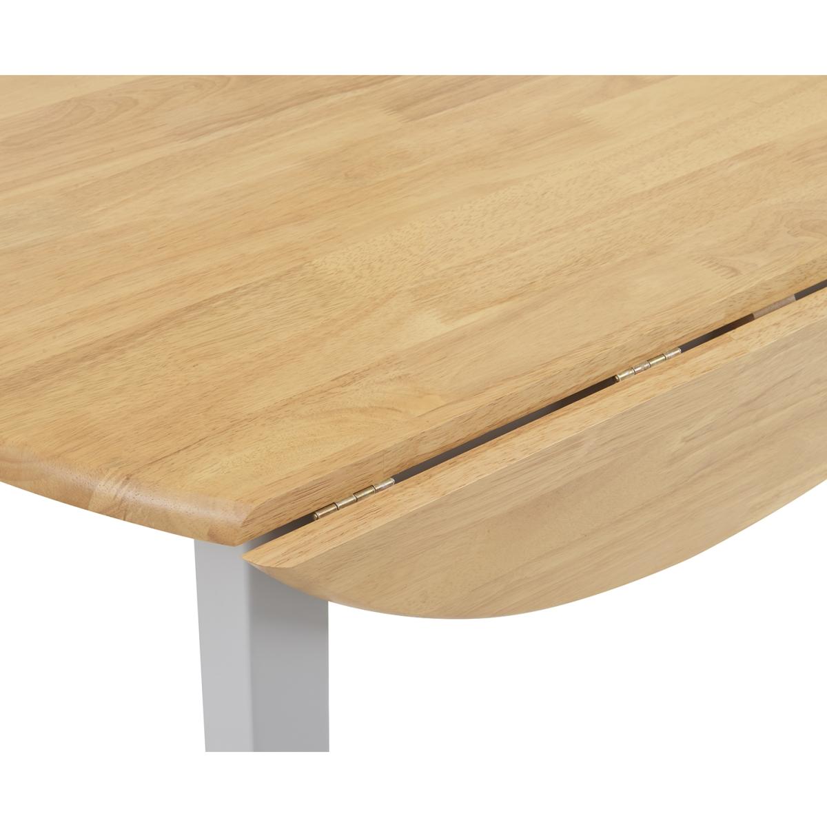 Genoa Oak and Grey 100cm Drop Leaf Extending Dining Table and Chairs - Oak and Grey, 4 Chairs – image 13