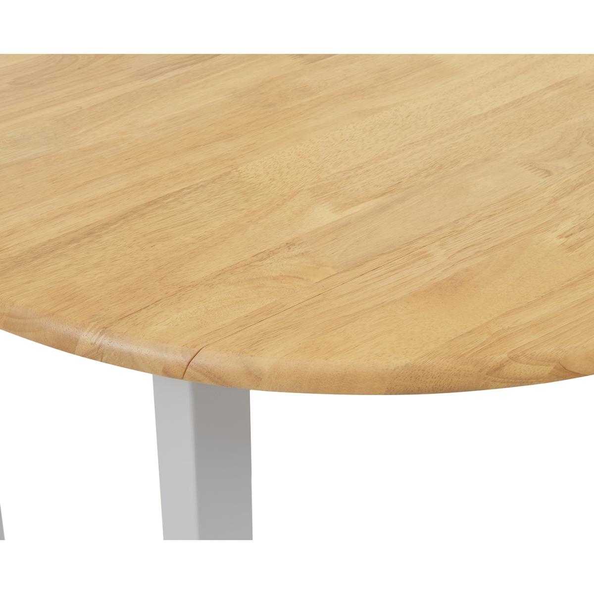 Genoa Oak and Grey 100cm Drop Leaf Extending Dining Table and Chairs - Oak and Grey, 4 Chairs – image 14