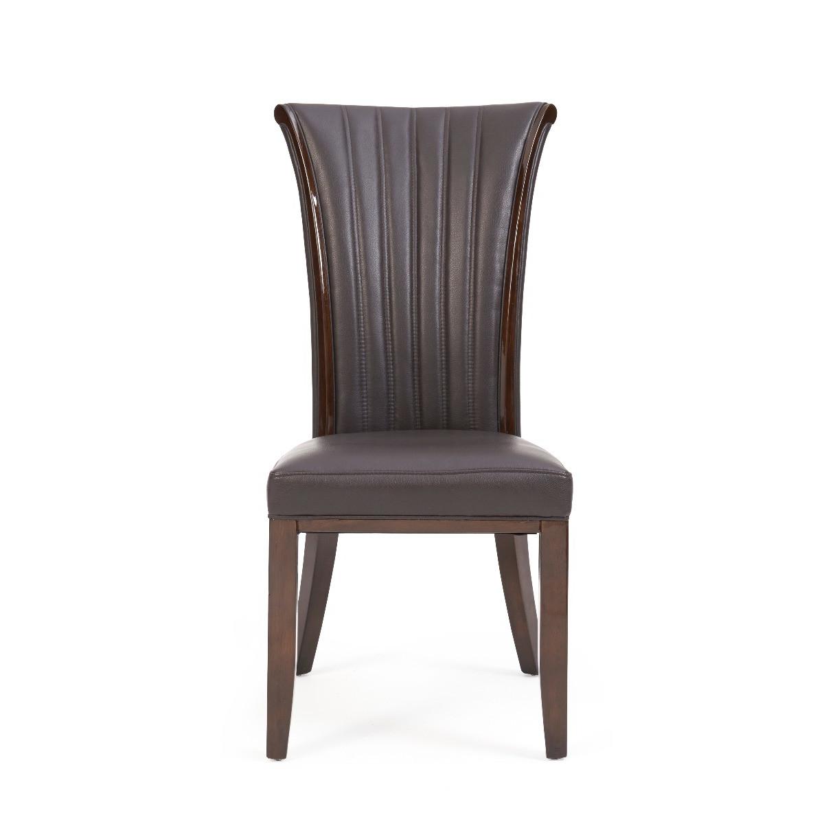 Alpine Brown Leather Dining Chairs - Brown – image 2