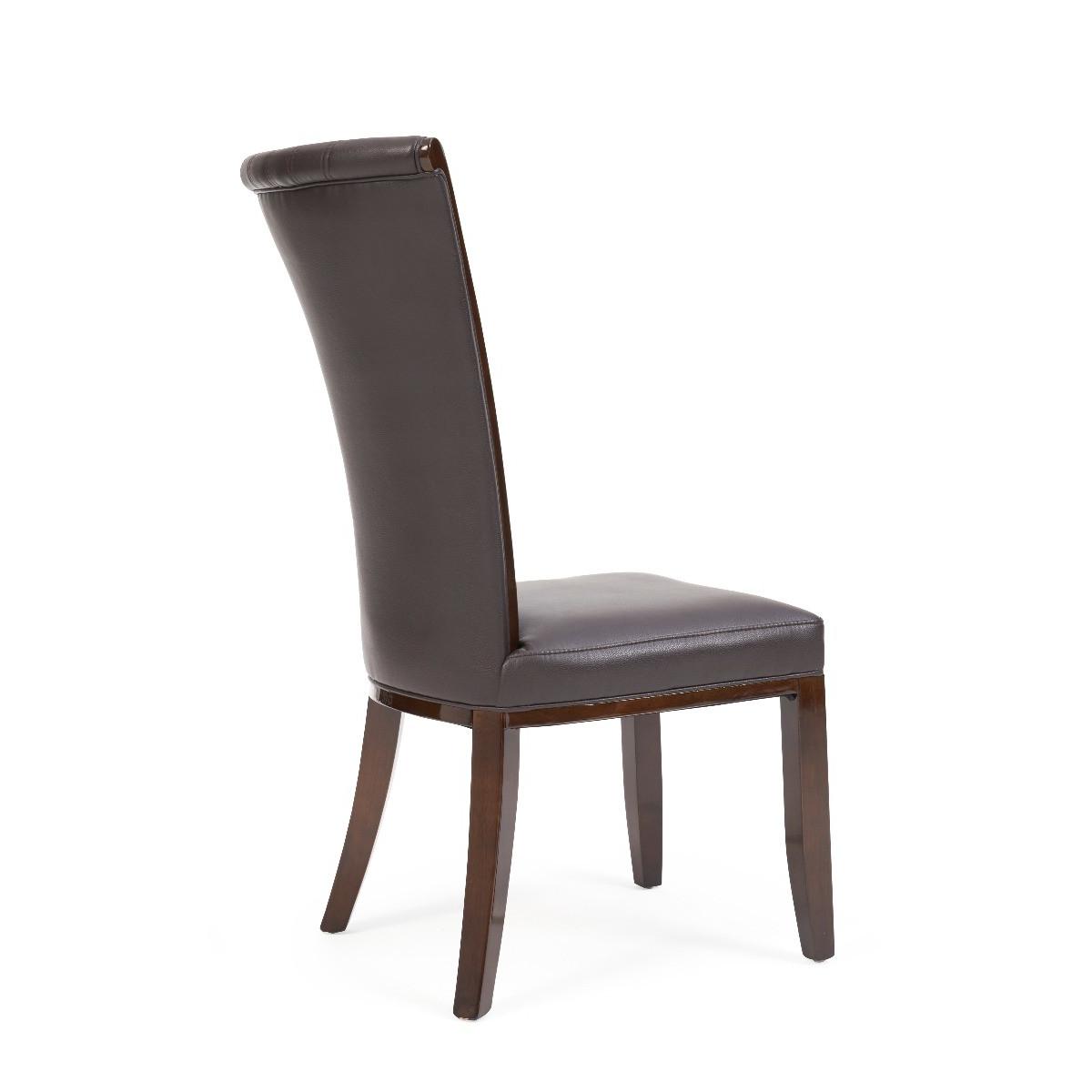 Alpine Brown Leather Dining Chairs - Brown – image 5