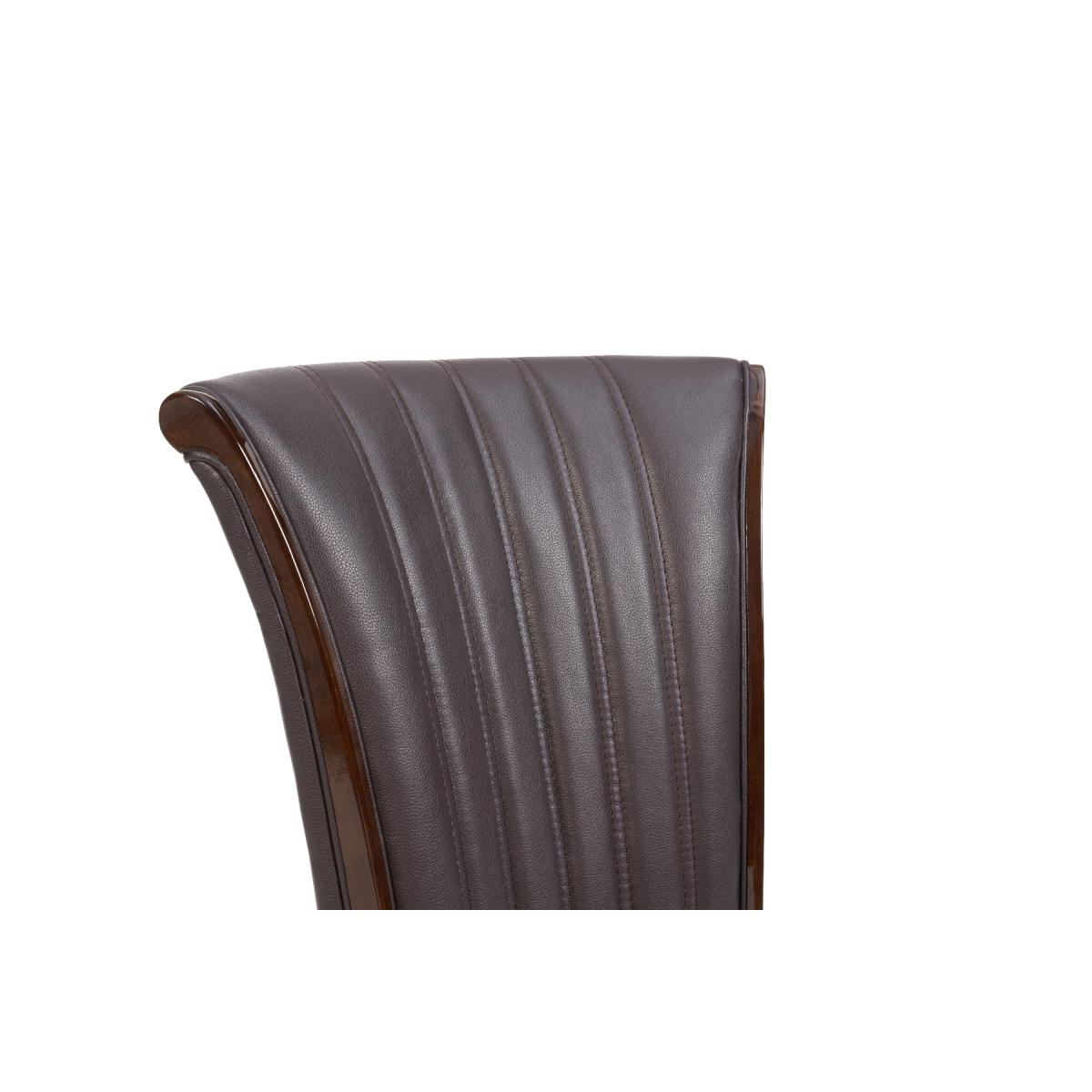Alpine Brown Leather Dining Chairs - Brown – image 8