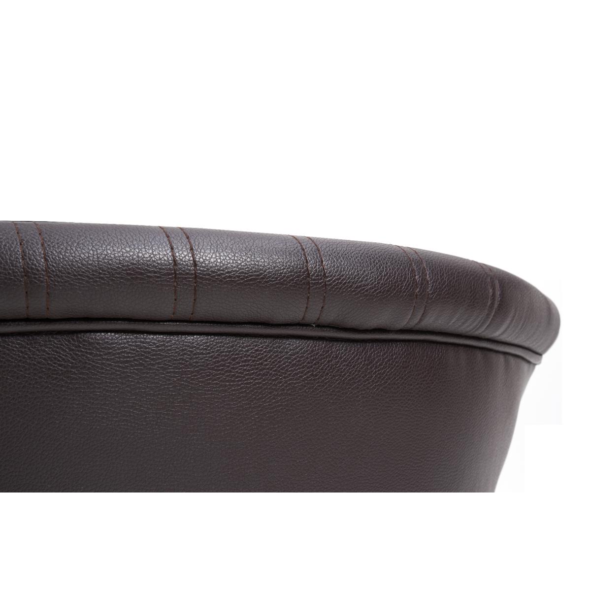Alpine Brown Leather Dining Chairs - Brown – image 9