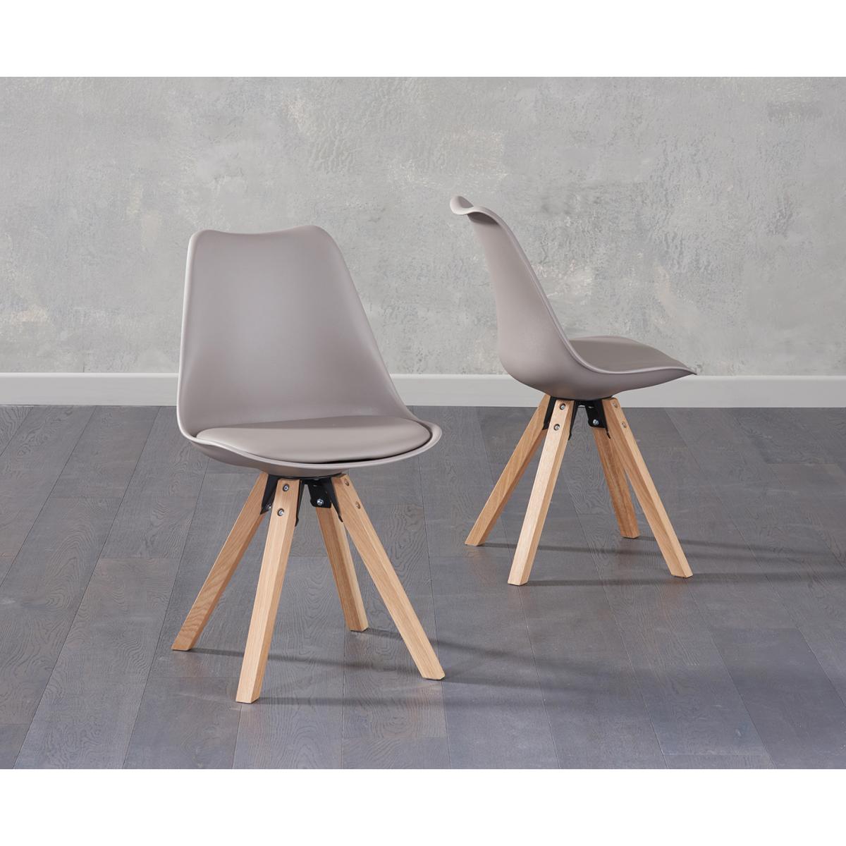 Oxford 120cm Solid Oak Dining Table with Oscar Square Leg Faux Leather Chairs – image 5