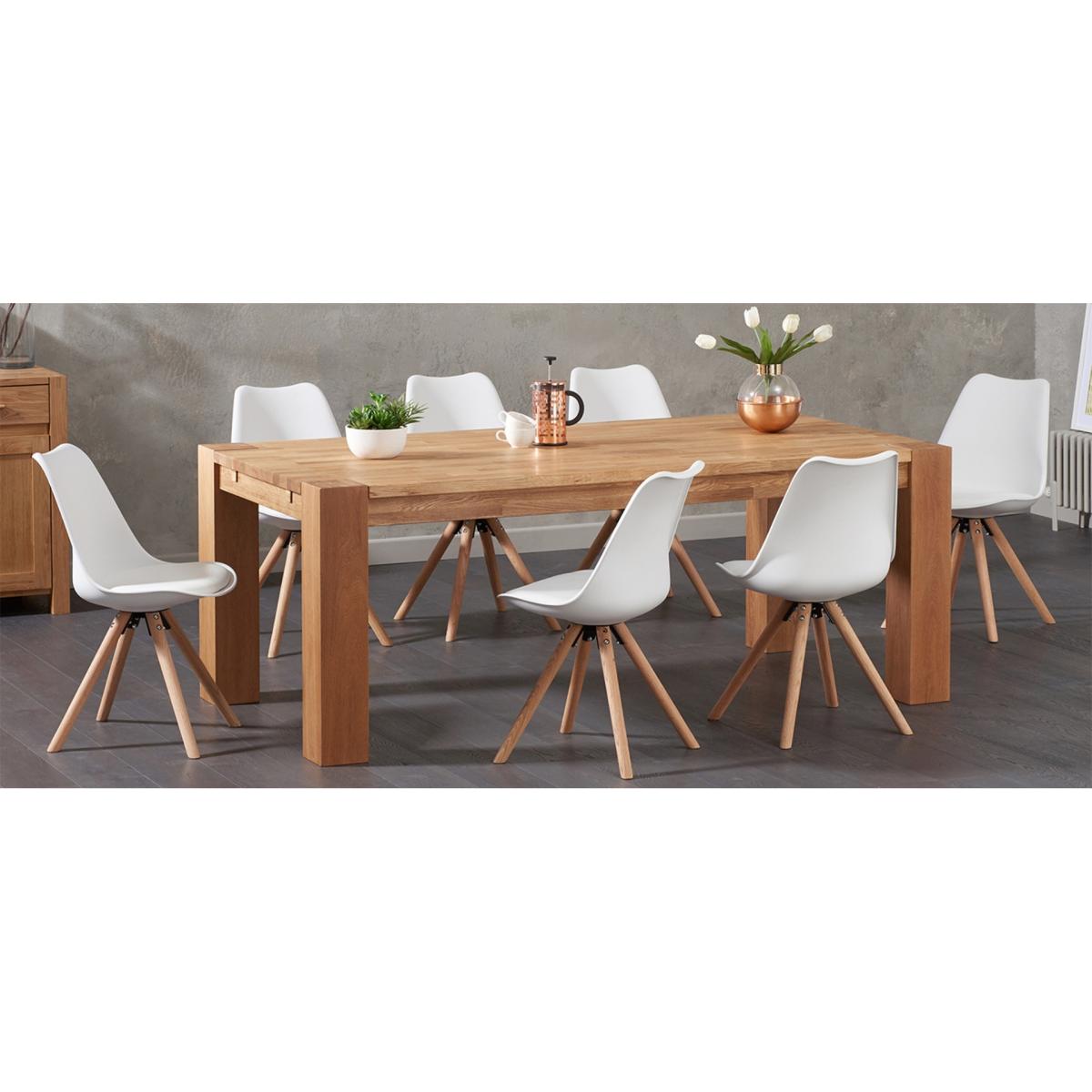 Oscar White Faux Leather Round Leg Dining Chairs - White – image 4