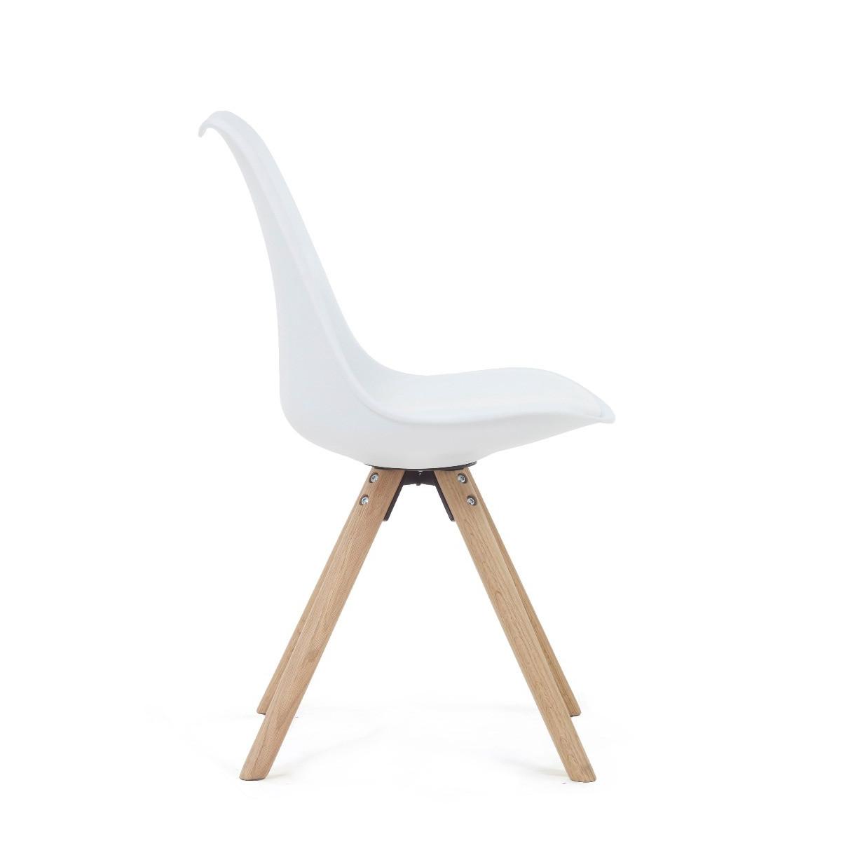 Oscar White Faux Leather Round Leg Dining Chairs - White – image 5