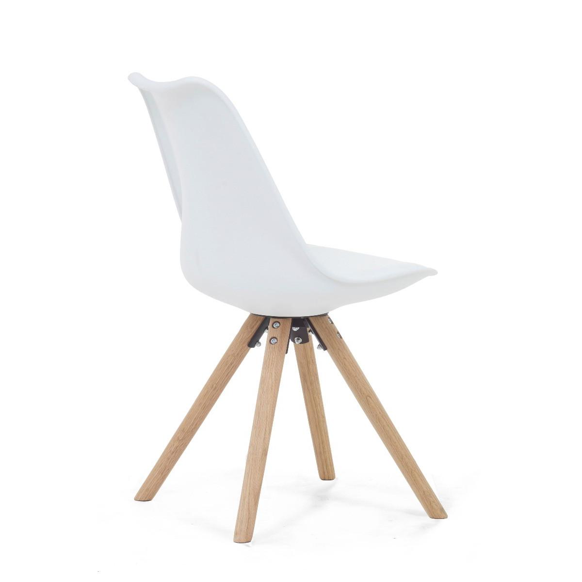 Oscar White Faux Leather Round Leg Dining Chairs - White – image 7