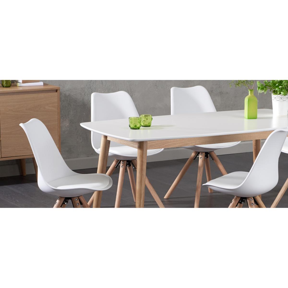 Oscar White Faux Leather Round Leg Dining Chairs - White – image 8