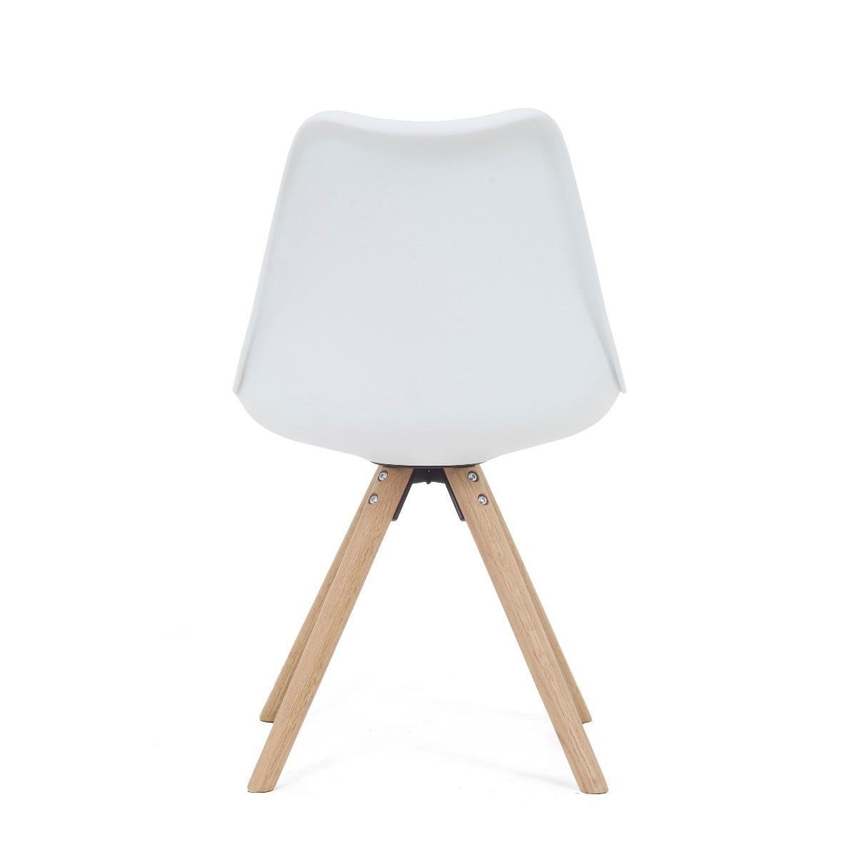 Oscar White Faux Leather Round Leg Dining Chairs - White – image 9