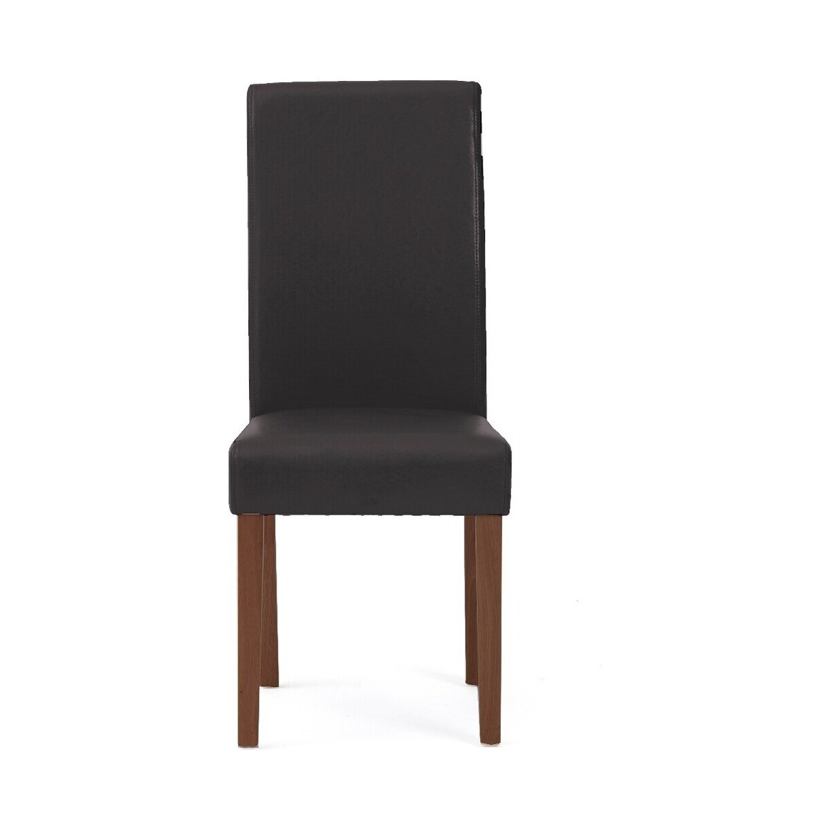 Albany Brown Dark Leg Faux Leather Dining Chairs - Brown, 2 Chairs – image 2