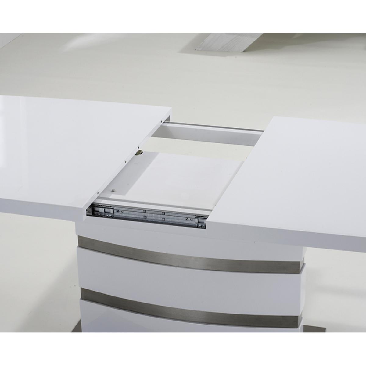 Babington 160cm White High Gloss Extending Dining Table with Hampstead Z Chairs – image 10