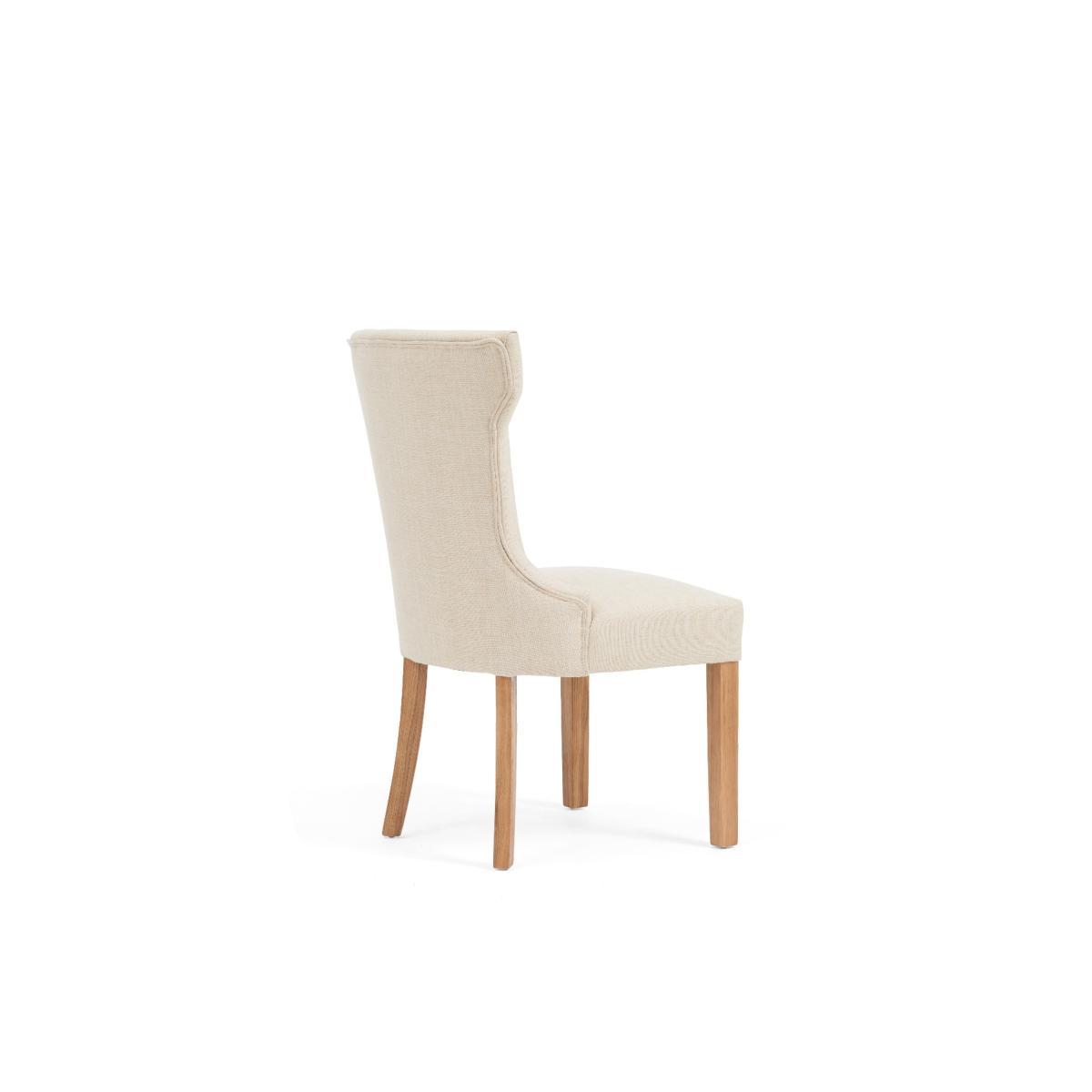 Madrid 200cm Extending Solid Oak Dining Table with Camille Fabric Chairs – image 12