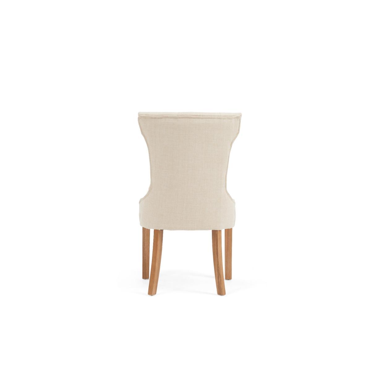 Madrid 200cm Extending Solid Oak Dining Table with Camille Fabric Chairs – image 13
