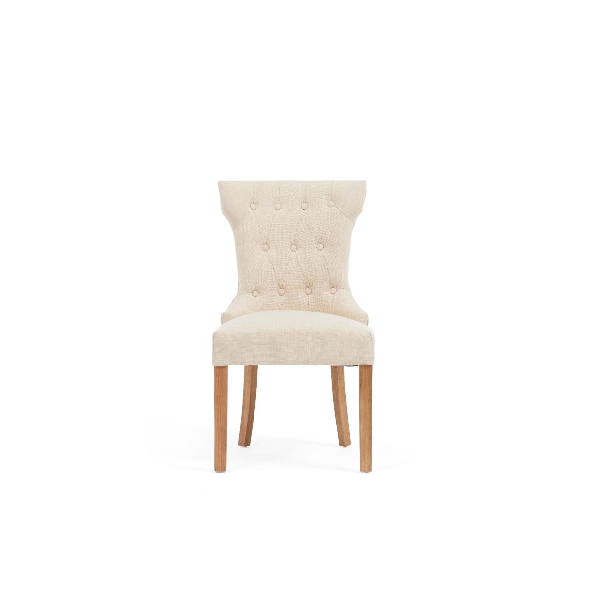 Madrid 200cm Extending Solid Oak Dining Table with Camille Fabric Chairs – image 10