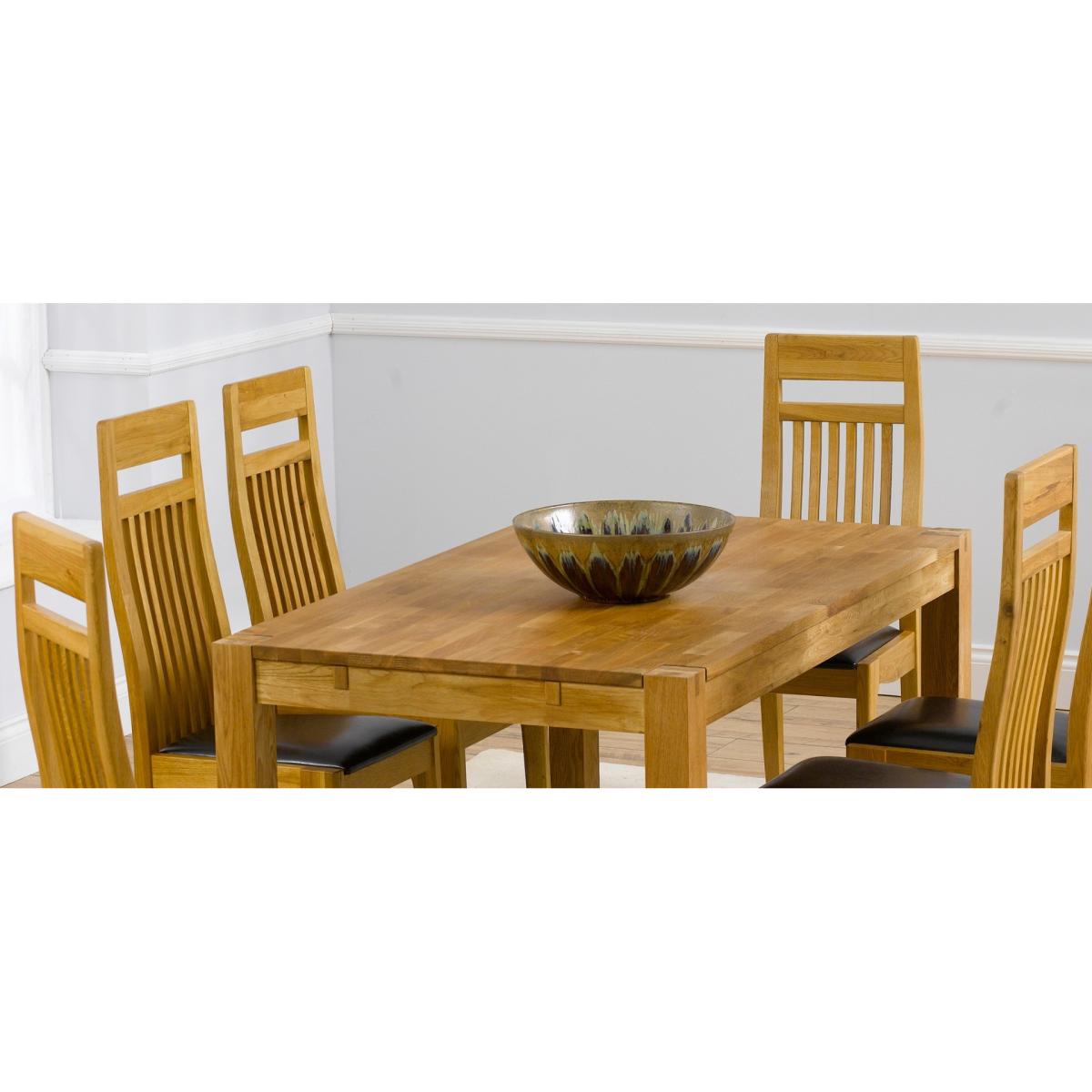 Verona 120cm Solid Oak Extending Dining Table with Monaco Chairs – image 8