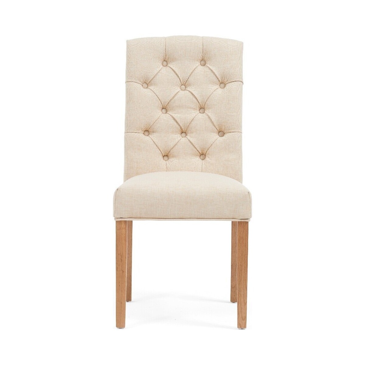 Claudia Cream Fabric Dining Chairs – image 2