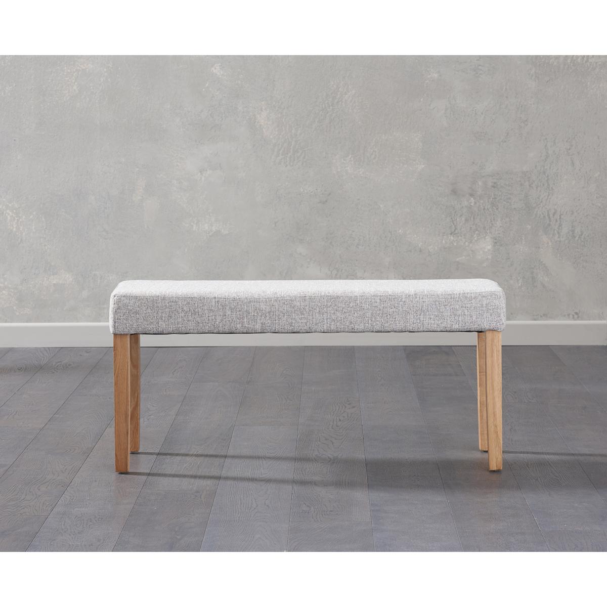 Oxford 120cm Solid Oak Dining Table with Mia Grey Benches and Mia Chairs – image 4