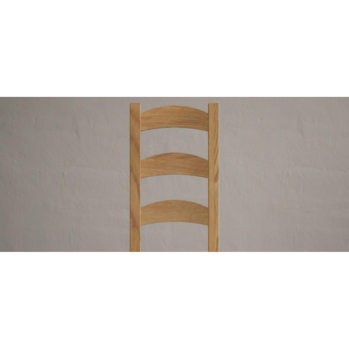 Alton Solid Oak Dining Chairs with Charcoal Grey Fabric Seat Pad – image 7