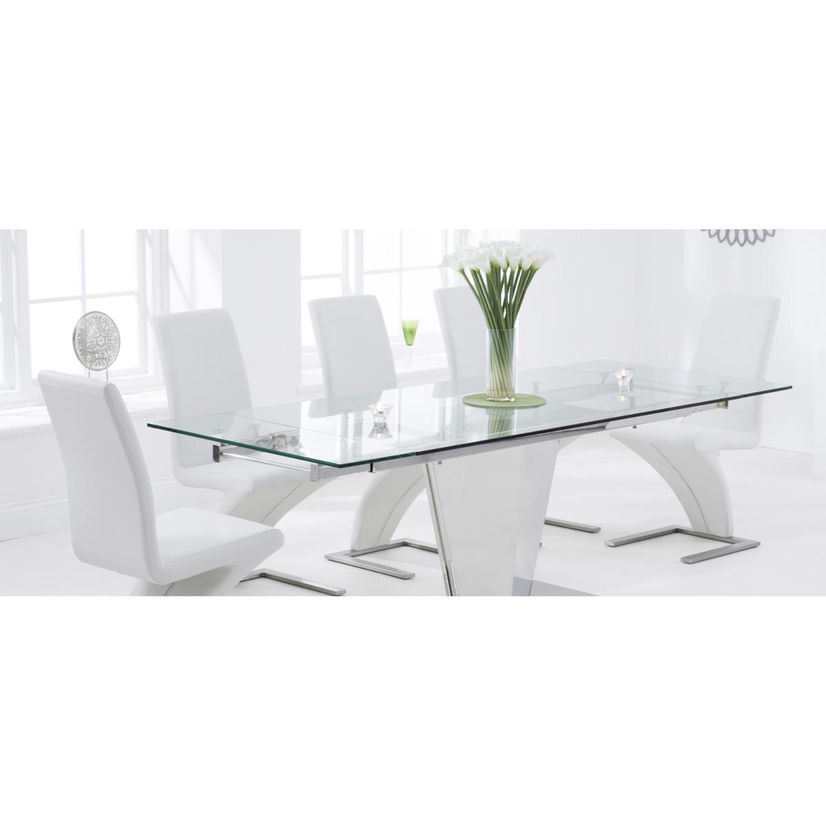 Liberty 160cm Extending Glass Dining Table with Hampstead Z Chairs - Grey, 4 Chairs – image 12