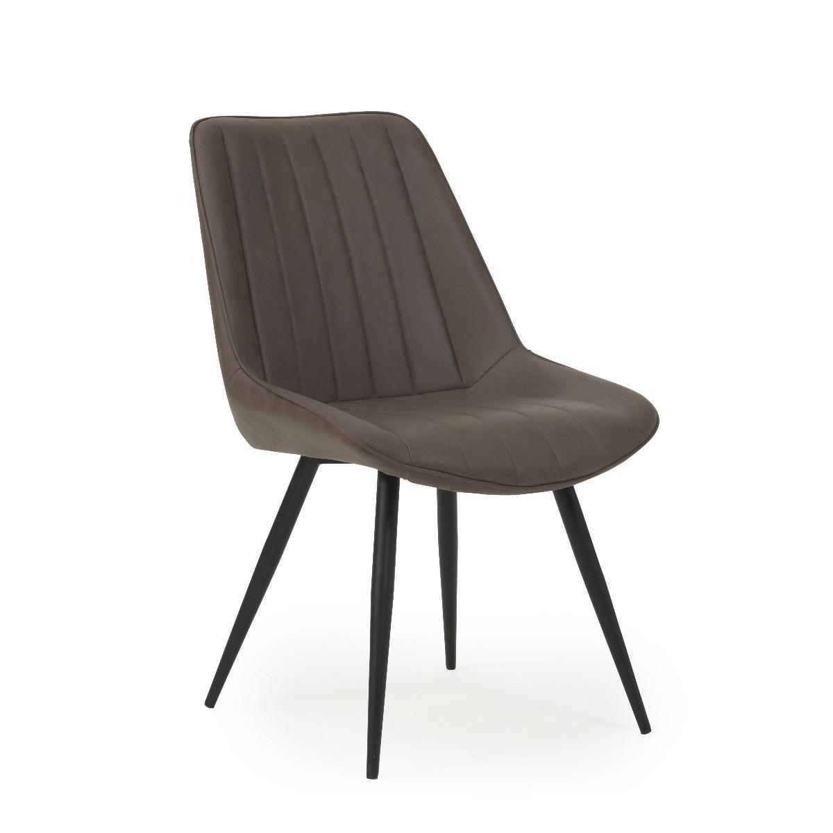 Brody Antique Faux Leather Brown Dining Chairs – image 3