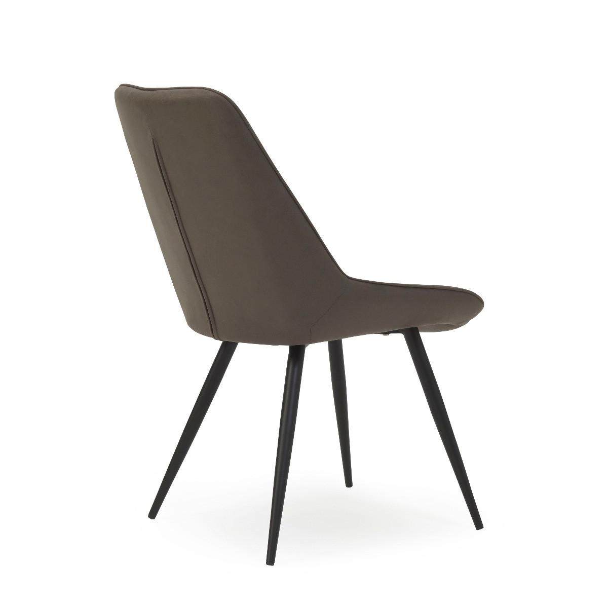Brody Antique Faux Leather Brown Dining Chairs – image 5