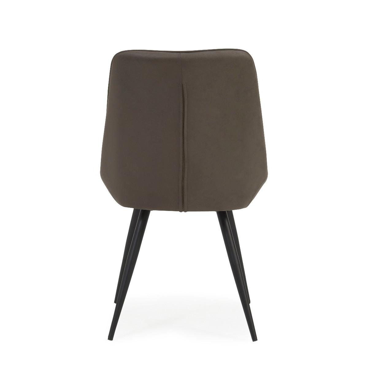 Brody Antique Faux Leather Brown Dining Chairs – image 6