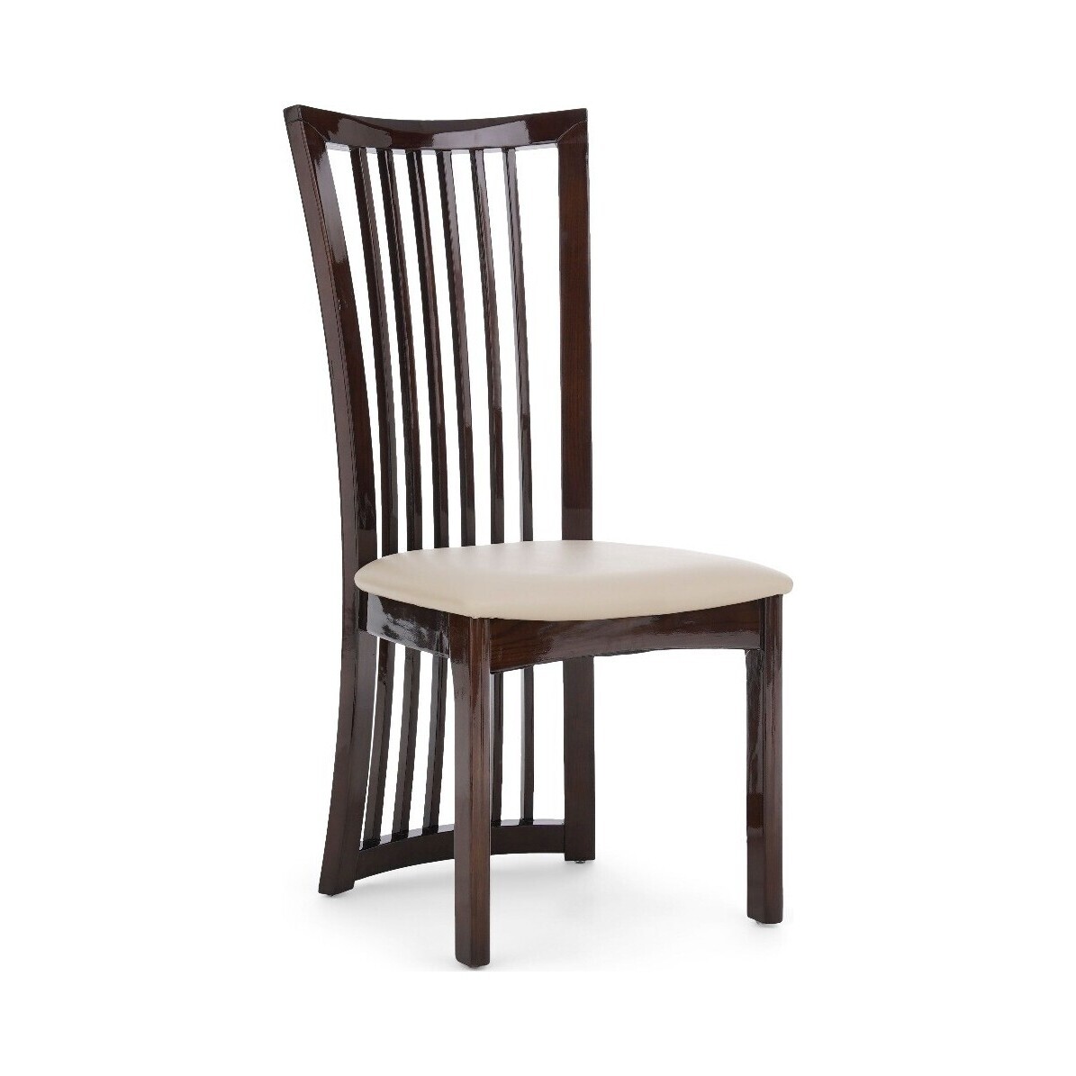 Reni Solid Wood and Leather Dining Chairs – image 1