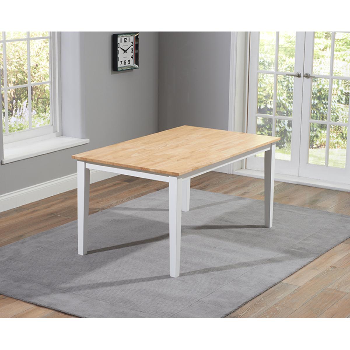 Chiltern 150cm Oak and White Dining Table Set with Chairs - Oak and White, 4 Chairs – image 4