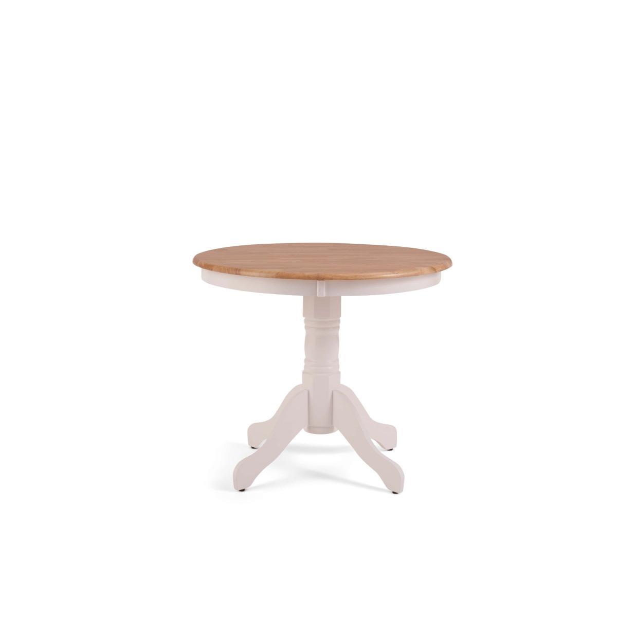Epsom 90cm Oak and White Dining Table with Chairs - Oak and White, 2 Chairs – image 10