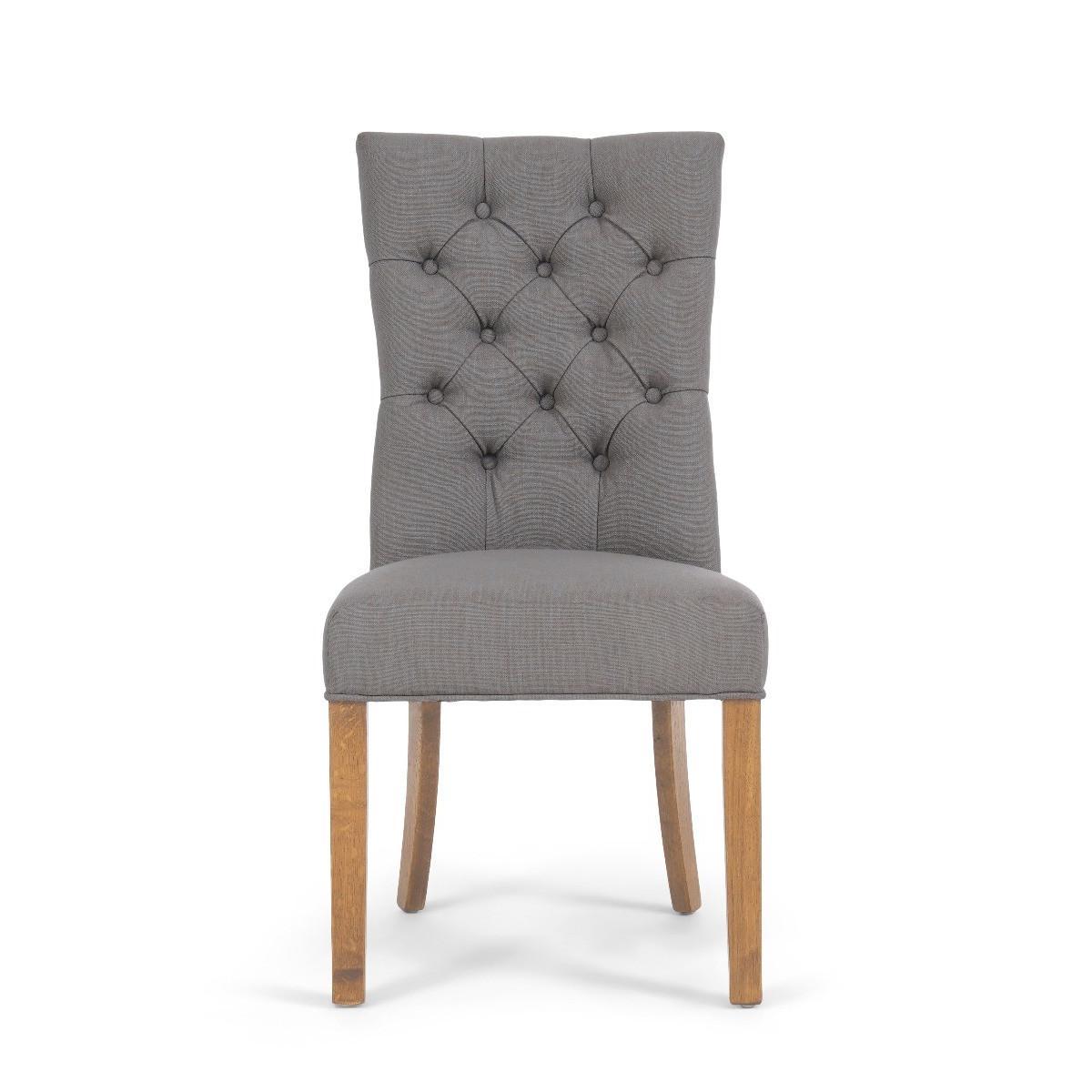 Normandy 150cm Dark Solid Oak Extending Dining Table with Anais Fabric Dark Oak Leg Chairs – image 13