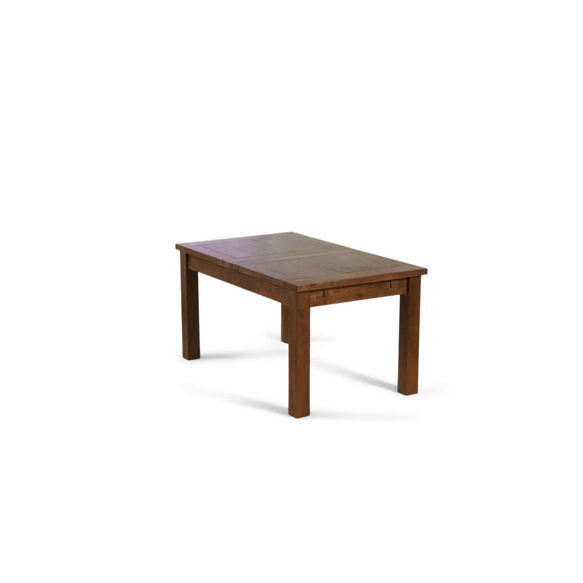 Normandy 150cm Dark Solid Oak Extending Dining Table with Anais Fabric Dark Oak Leg Chairs – image 14
